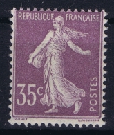 France:  Yvert Nr 136  MH/*  Charniere Falz  Signée - 1906-38 Semeuse Camée