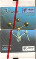 PUZZLE DE 2 TARJETAS DE ESPAÑA DEL ATOMIUM DE BRUSELAS  (NUEVO-MINT) BELGICA-BELGIUM - Puzzle