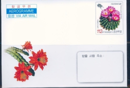 NORTH KOREA 2011 CACTUS & BEETLE AEROGRAM CANCELED - Sukkulenten