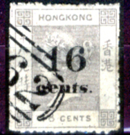 Hong-Kong-032 - 1876-80: Y&T N. 27 (o), Piccolo Assottigliamento Al Verso.- - Used Stamps
