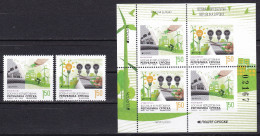 Bosnia Serbia 2016 Europa CEPT Think GREEN Environment Bicycle, Set + Block From The Booklet MNH - 2016