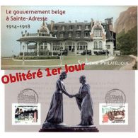 Bloc Souvenir N°110 Oblitéré 1er Jour - Le Gouvernement Belge à Sainte-Adresse - Other & Unclassified