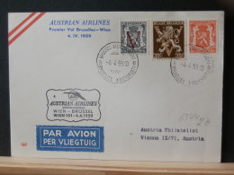 A6544  CP  1959    1° VOL  BRUX./WIEN - First Flight Covers