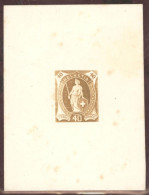 Schweiz Stehende Helvetia 1904 Essais 40Rp. Olivbraun TypIIHB PD76.2.04b (Probedruck) - Ongebruikt