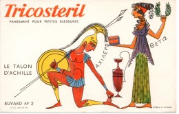 Buvard Tricosteril, Pansement Pour Petites Blessures. Illustration : Le Talon D'Achille - Koek & Snoep