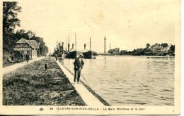 N°10 E -cpa Ouistreham -la Gare Maritime Et Le Port- - Ouistreham