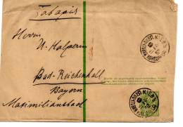 RUSSLAND Streifband S 4 A (Ränder Verkürzt) KIEW - BAD REICHENHALL 1901 - Enteros Postales