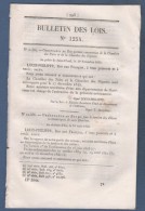 1845 BULLETIN DES LOIS - INSTRUCTION PRIMAIRE PARIS - POITIERS FACULTE - ORGANISATION ECOLE ROYALE DE CAVALERIE - FIGEAC - Décrets & Lois