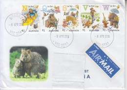 AUSTRALIA :  Circulated Cover To ROMANIA - Envoi Enregistre! Registered Shipping! - Cartas & Documentos