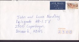 Australia AIR MAIL PAR AVION Australia Post Label Cover Brief Denmark Bird Vogel Oiseau Pink Cockatoo Kakado - Briefe U. Dokumente