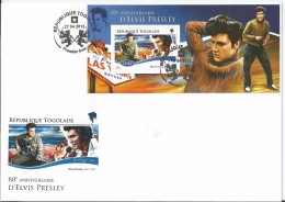 Togo 2015 - Elvis Presley Official Sheet FDC - First Day Cover - Elvis Presley