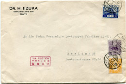 JAPON LETTRE DEPART TOKIO 1-12-(33) VIA SIBERIEN POUR L´ALLEMAGNE - Lettres & Documents