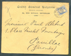 OCB Nr 76 Perfin DOUBLE DUBBELE Perforatie " CGL " Crédit Général Liégeois Vers Pauillac ( Gironde )    (K60) - 1863-09