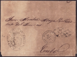 1861-H-24 CUBA SPAIN ESPAÑA. ISABEL II. OFFICIAL MAIL. 1861. CORREO OFICIAL HOLGUIN A SANTIAGO DE CUBA. - Prephilately