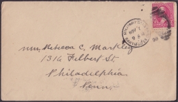 1899-H-187 CUBA US OCCUPATION. 1899. US STAMPS USED IN CUBA. MILITAR STATION Nº1 SANTIAGO DE CUBA TO US - Lettres & Documents