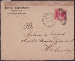 1899-H-192 CUBA US OCCUPATION. 1899. 2c SOBRE DEL PARTIDO POLITICO CONSERVADOR DE MATANZAS A LA HABANA. - Briefe U. Dokumente