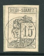 DIEGO SUAREZ- Y&T N°8- Oblitéré Sur Fragment (très Belle Oblitération) - Used Stamps