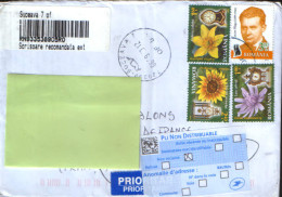 Romania,registered Letter Circulated In 2013 From Suceava In France And Return - Briefe U. Dokumente