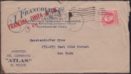 1917-H-260 CUBA REPUBLICA. 1917. 2c PATRIOTAS. 1922. SOBRE COMERCIAL FERRETERIA.  SANTIAGO DE CUBA A NEW YORK. - Lettres & Documents