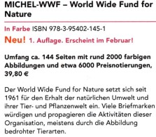 WWF MICHEL Erstauflage Tierschutz 2016 ** 40€ Topic Stamp Catalogue Of World Wide Fund For Nature ISBN 978-3-95402-145-1 - Matériel