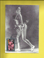 Carte Maximum JOSEPHINE BAKER (1906-1975) Aux  Folies Bergères Timbre N° 2899 OblitéréeCité Du Cinéma Le 04 03 1995 - 1990-99