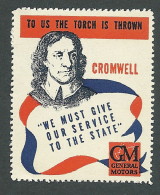 B31-26 CANADA General Motors WWII Patriotic Cromwell Poster Stamp MNH - Local, Strike, Seals & Cinderellas