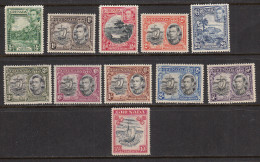 Grenada 1938-50 Mint No Hinge, Mint Mounted, See Desc, Sc# 131-142, SG 153-162,163e - Grenade (...-1974)