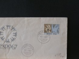 A6579   FDC  ISLANDE - 1967 – Montreal (Kanada)