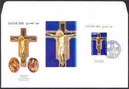 2001 Palestinian Easter Souvenir Sheets F.D.C               (Or Best Offer) - Palästina