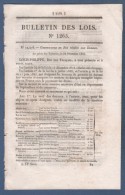 1845 BULLETIN DES LOIS - DOUANES - SAINT QUENTIN - CONSEILS MUNICIPAUX - COMPTES A RENDRE PAR LES MINISTRES - Décrets & Lois