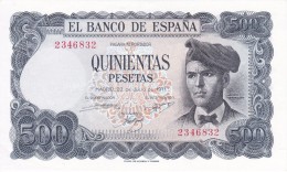 BILLETE DE ESPAÑA DE 500 PTAS DEL AÑO 1971 SIN SERIE Y SIN CIRCULAR (UNCIRCULATED) - 500 Pesetas