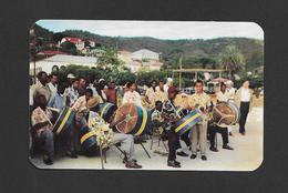 ST THOMAS - ANTILLES -  VIRGIN ISLANDS - OLD KEROSENE DRUMS CAN MAKE MUSICAL INSTRUMENT OF SURPRISING SONORITY - Virgin Islands, US