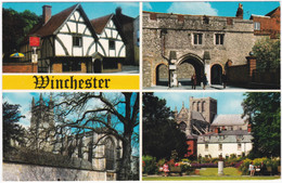 Winchester, Hampshire Multiview. Old Chesil Rectory, Kingsgate, College, Cathedral. Unposted - Winchester