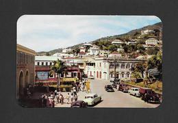 ST THOMAS - ANTILLES -  VIRGIN ISLANDS - A VIEW OF MAIN STREET IN FRONT OF THE POST OFFICE - PHOTO BY DON TOSCHI - Virgin Islands, US