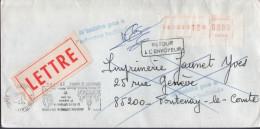 Lettre Affranchissement MOB19.10.85 Avec De Nombreuses Griffes Dont NPAI - Cartas & Documentos