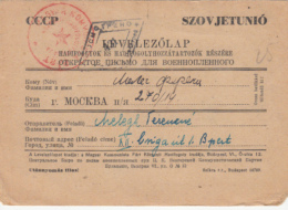 PRISONERS OF WAR POSTCARD, POW CAMP NR 270/14 MOSCOW, CENSORED, 1947, RUSSIA - Cartas & Documentos