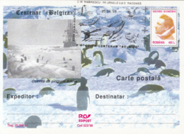 BELGICA ANTARCTIC EXPEDITION, SHIP, PENGUINS, WHALE, H. SOMERS, PC STATIONERY, ENTIER POSTAL, 1998, ROMANIA - Spedizioni Antartiche