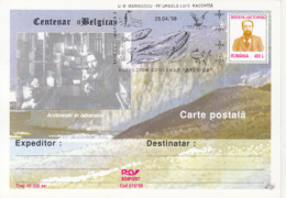 BELGICA ANTARCTIC EXPEDITION, SHIP, WHALE, PENGUINS, H. ARCTOWSKI, PC STATIONERY, ENTIER POSTAL, 1998, ROMANIA - Antarctic Expeditions