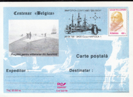 BELGICA ANTARCTIC EXPEDITION, SHIP, PENGUINS, A. TOLLEFSEN, PC STATIONERY, ENTIER POSTAL, 1998, ROMANIA - Antarctic Expeditions