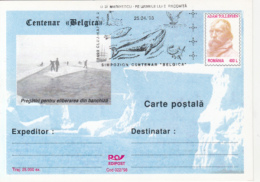 BELGICA ANTARCTIC EXPEDITION, SHIP, WHALE, PENGUINS, A. TOLLEFSEN, PC STATIONERY, ENTIER POSTAL, 1998, ROMANIA - Expéditions Antarctiques