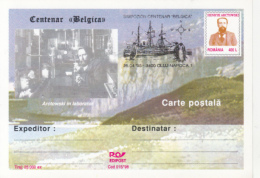 BELGICA ANTARCTIC EXPEDITION, SHIP, PENGUINS, H. ARCTOWSKI, PC STATIONERY, ENTIER POSTAL, 1998, ROMANIA - Antarctic Expeditions