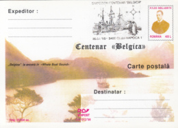 BELGICA ANTARCTIC EXPEDITION, SHIP, PENGUINS, J. MELAERTS, PC STATIONERY, ENTIER POSTAL, 1998, ROMANIA - Antarctische Expedities