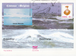 BELGICA ANTARCTIC EXPEDITION, SHIP, WHALE, A. WIENCKE, PC STATIONERY, ENTIER POSTAL, 1998, ROMANIA - Antarctic Expeditions
