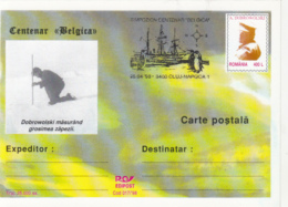 BELGICA ANTARCTIC EXPEDITION, SHIP, PENGUINS, A. DOBROWOLSKI, PC STATIONERY, ENTIER POSTAL, 1998, ROMANIA - Spedizioni Antartiche