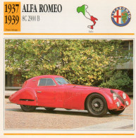 Alfa Romeo 8C 2900  1937-1939 (derrière Il Y A Un Texte Sur Les Caracteristiques De La Voiture) - Coches