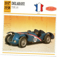 Delahaye Type 145 1937-1938 (derrière Il Y A Un Texte Sur Les Caracteristiques De La Voiture) - Auto's