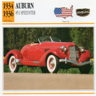 Auburn 851 Speedster 1934-1936 (derrière Il Y A Un Texte Sur Les Caracteristiques De La Voiture) - Automobili