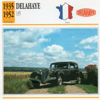 Delahaye 135 1935-1952 (derrière Il Y A Un Texte Sur Les Caracteristiques De La Voiture) - Autos