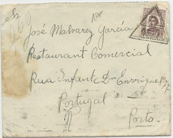 URUGUAY - 1940 - ENVELOPPE Avec  OBLITERATION TRIANGLE ! => PORTO (PORTUGAL) - Uruguay