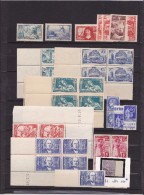 FRANCE  COLLECTION D'AVANT-GUERRE  NEUFS  (MNH**)  ET 5 TIMBRES OBLITERES  COTE : 918 EUROS - Collections